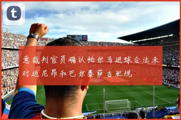 意裁判官员确认帕尔马进球合法未对迈尼昂和巴尔泰萨吉犯规